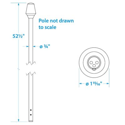 Seachoice 05701 Replacement Spare Pole Light Only (Frosted) - Image 6