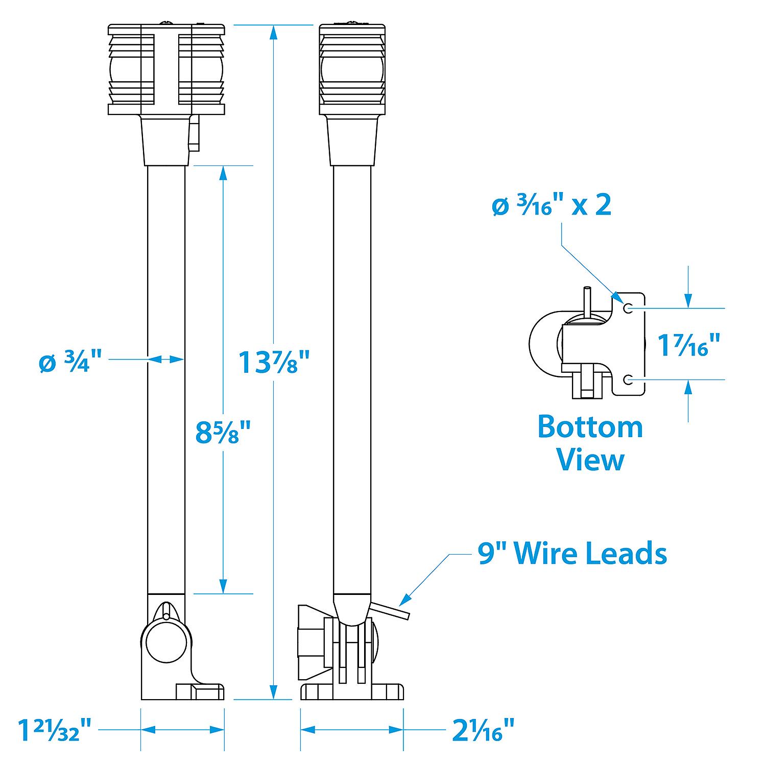 Seachoice Deluxe Fold-Down Masthead and All-Round White Light - Image 5
