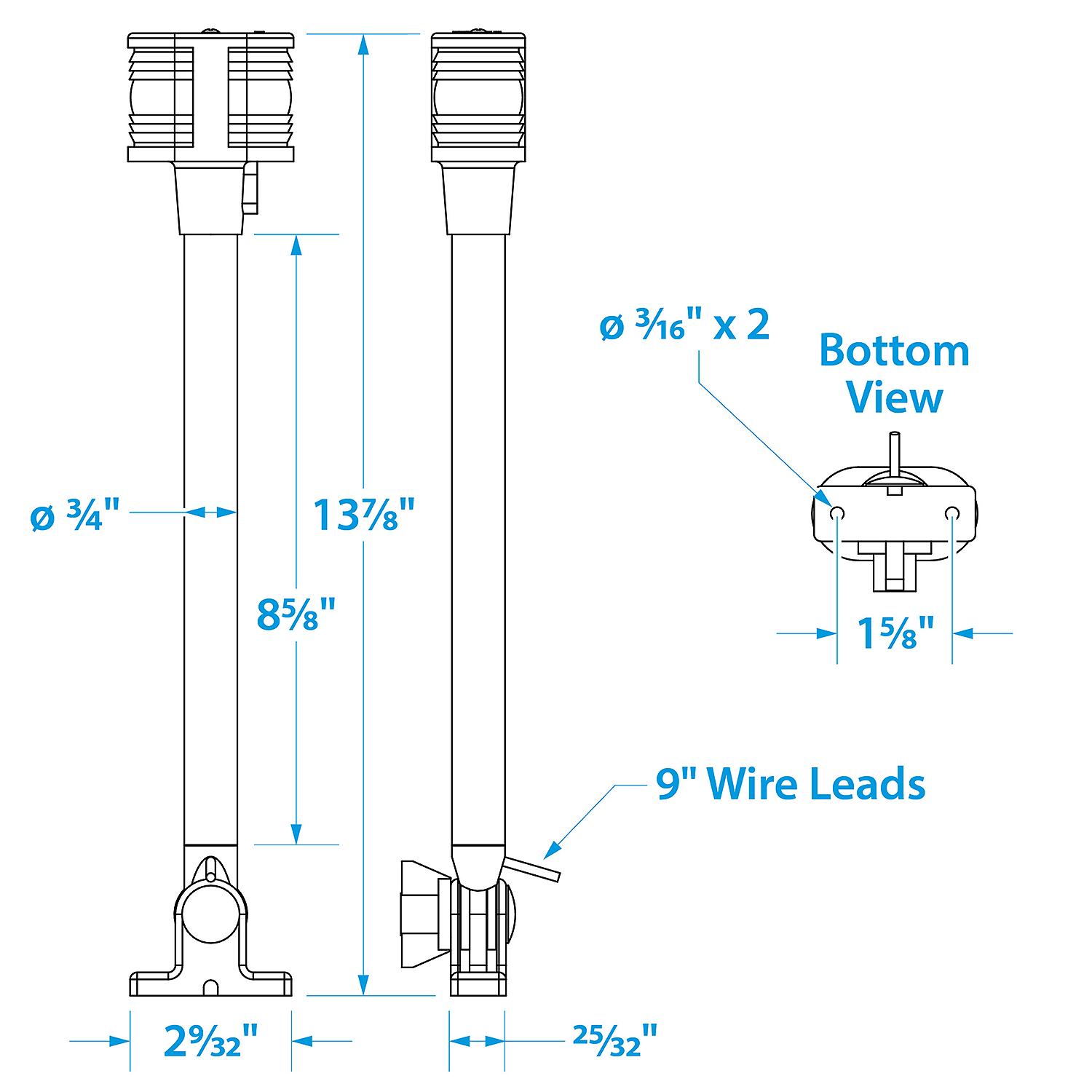 Seachoice Deluxe Fold-Down Masthead and All-Round White Light - Image 3