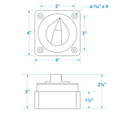 Seachoice Compact Main Battery Switch - Image 3