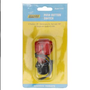 Seachoice 2 Position Push Button Switch With Plasticized Body, Off/Mom. On