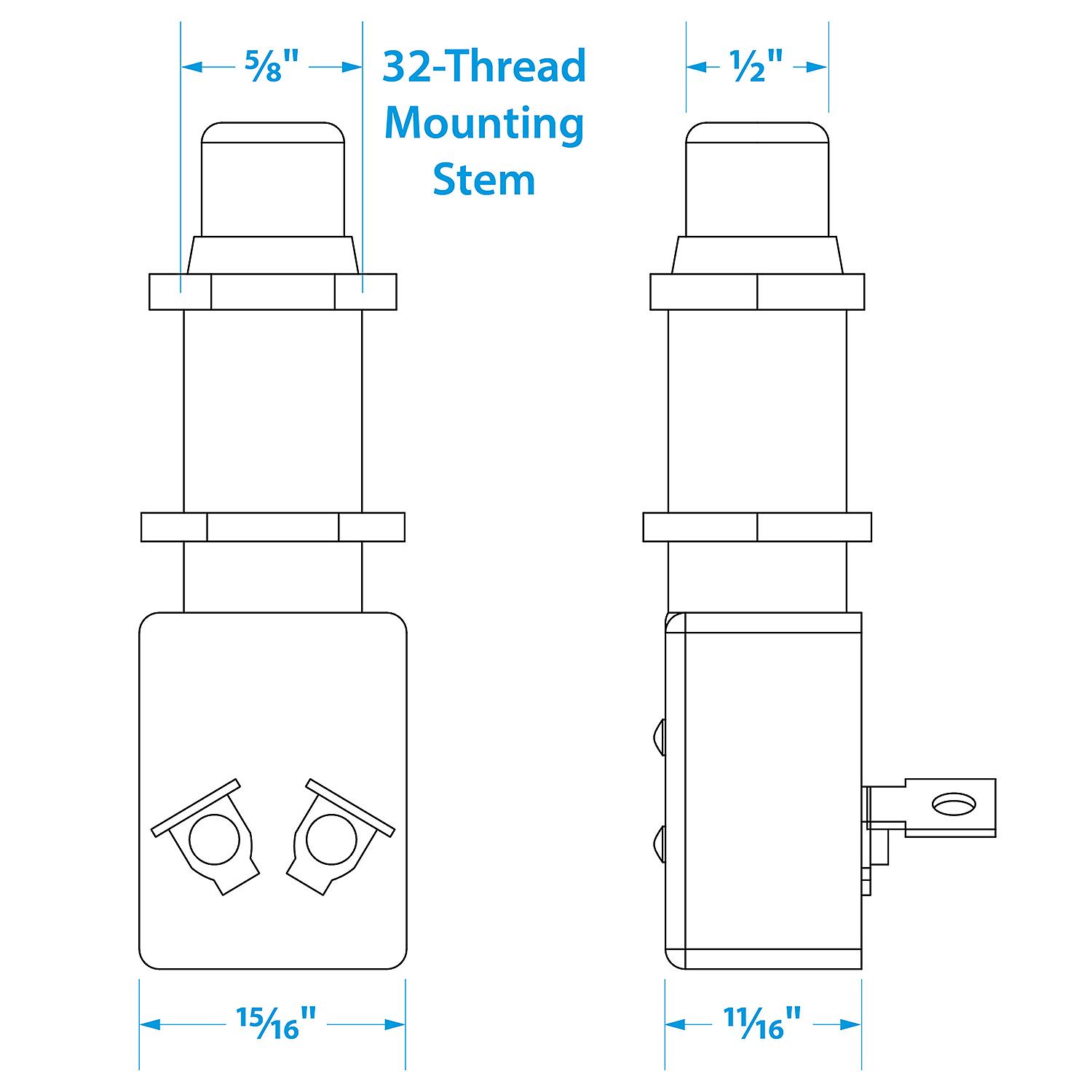 Seachoice 2 Position Push Button Starter/Horn Switch - Image 5