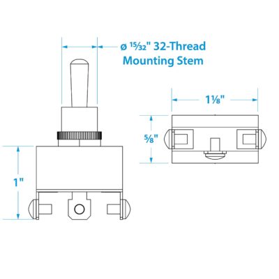 Seachoice 3 Position Toggle Switch With 3 Screw Terminals Mom. On/Off/Mom. On - Image 7