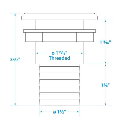 Seachoice Plastic Thru-Hull With Broad Flange - Image 5