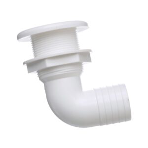 Seachoice 90 Degree Plastic Thru-Hull, One Nut Application, White