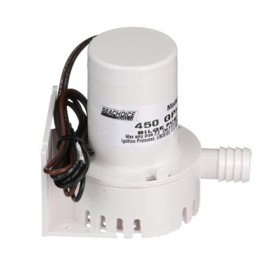 Seachoice 12V Mini Bilge Pump 450 GPH With 3/4" Ports - Image 2