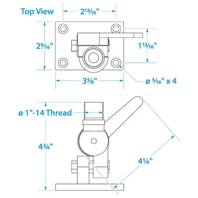 Seachoice 19501 Nylon Antenna Ratchet Mount, White - Image 4