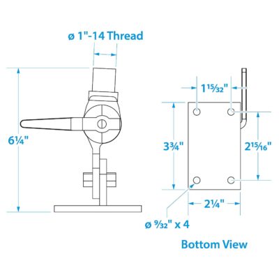 Seachoice 19531 4-Way Antenna Ratchet Mount - Stainless Steel - Image 5
