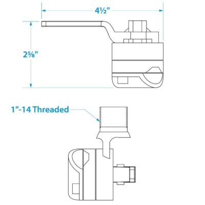 Seachoice 19541 316SS Antenna Rail Mount - Image 2