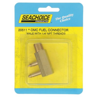 Seachoice Deluxe Fuel Connector For BRP/Evinrude/Johnson, Brass - Male Tank Fitting 1/4" NPT