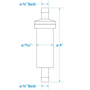 Seachoice 21121 In-Line Fuel Filter