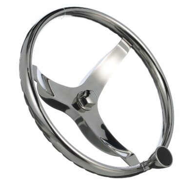 Seachoice Stainless Steel Sports Steering Wheel With Turning Knob - Image 3