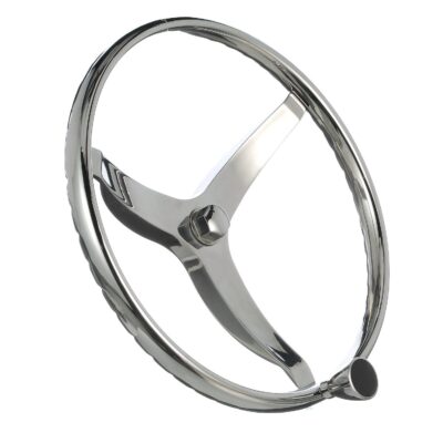 Seachoice Stainless Steel Sports Steering Wheel With Turning Knob - Image 3