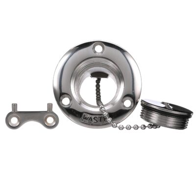 Seachoice Stainless Steel Deck Fill With Cap (Chain Tether) For 1-1/2" Hose - Image 2