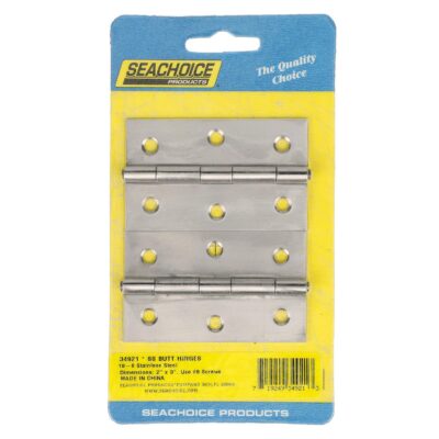 Seachoice (2) Stainless Steel Fast Pin Type Butt Hinges - Image 2