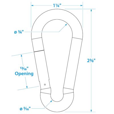 Seachoice Stainless Steel Safety Spring Hook - Image 5