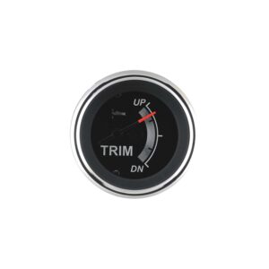 Sierra 67023P Black Sterling Series 2" Stainless Steel Mariner / Mercury & Yamaha 2001 & Newer Engine Up Down Dial Range Trim Gauge