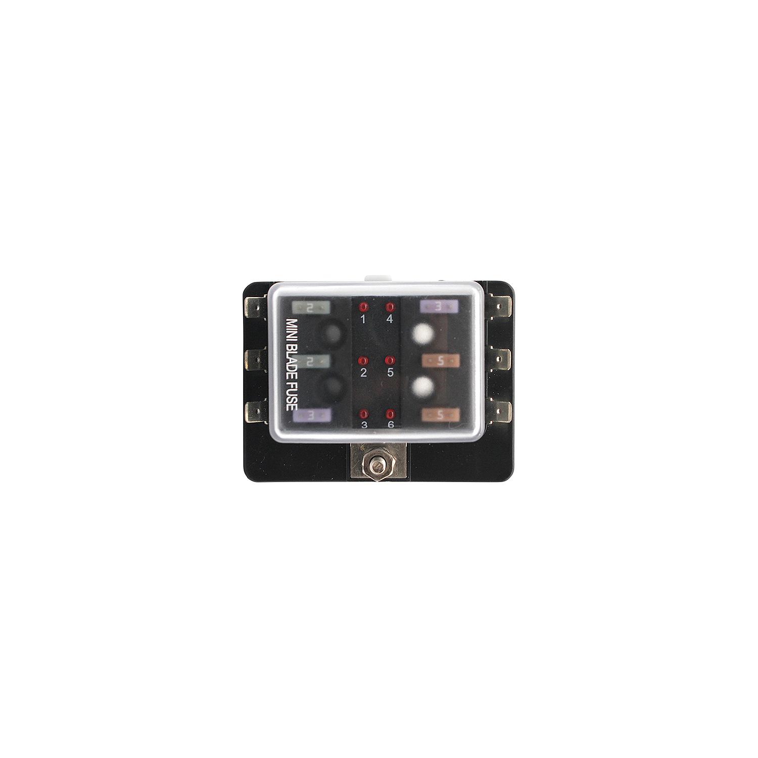 Cole Hersee 880025BP SD MINI Fuse Block, 6-Gang