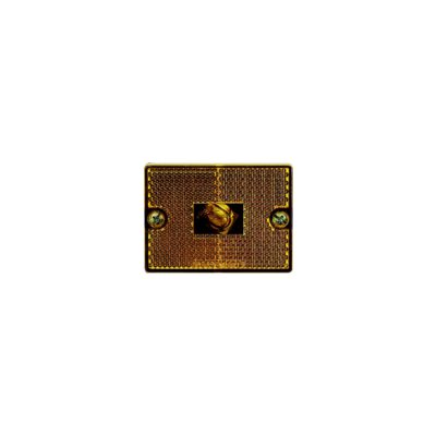 Optronics Stud Mount Marker/ Clearance Light w/Reflex, Black Base, Amber Lens