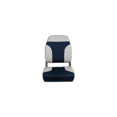 Springfield Economy Folding High Back Seat Gray & Blue - Image 2