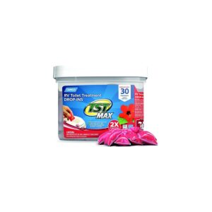 Camco 41604 Camco 41601 Max Toilet Treatment Drop-Ins, 30 Pack, Hibiscus Breeze
