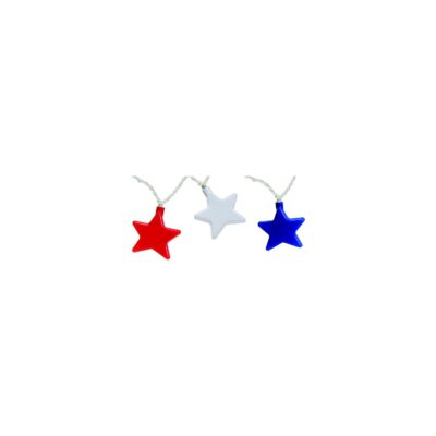 Camco 42656 Patriotic Stars Party Lights (Includes 10 Lights, Connector, 2 Spare Bulbs and Fuse) - Image 2