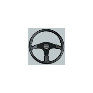 Uflex Corse Steering Wheel, Black PVC Grip w/Black Spokes