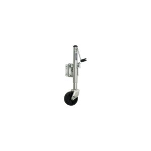 Fulton XP15L0101 12" Travel 1,500 lb Max Load Bolt Thru Swivel Jack with 8" Wheel, Zinc