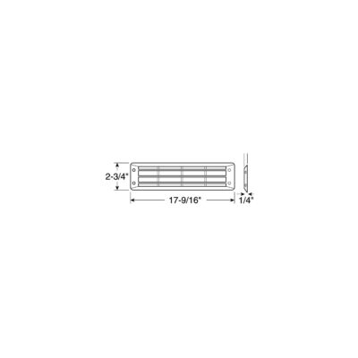 Attwood Louvered Vent Flush Mount-Black
