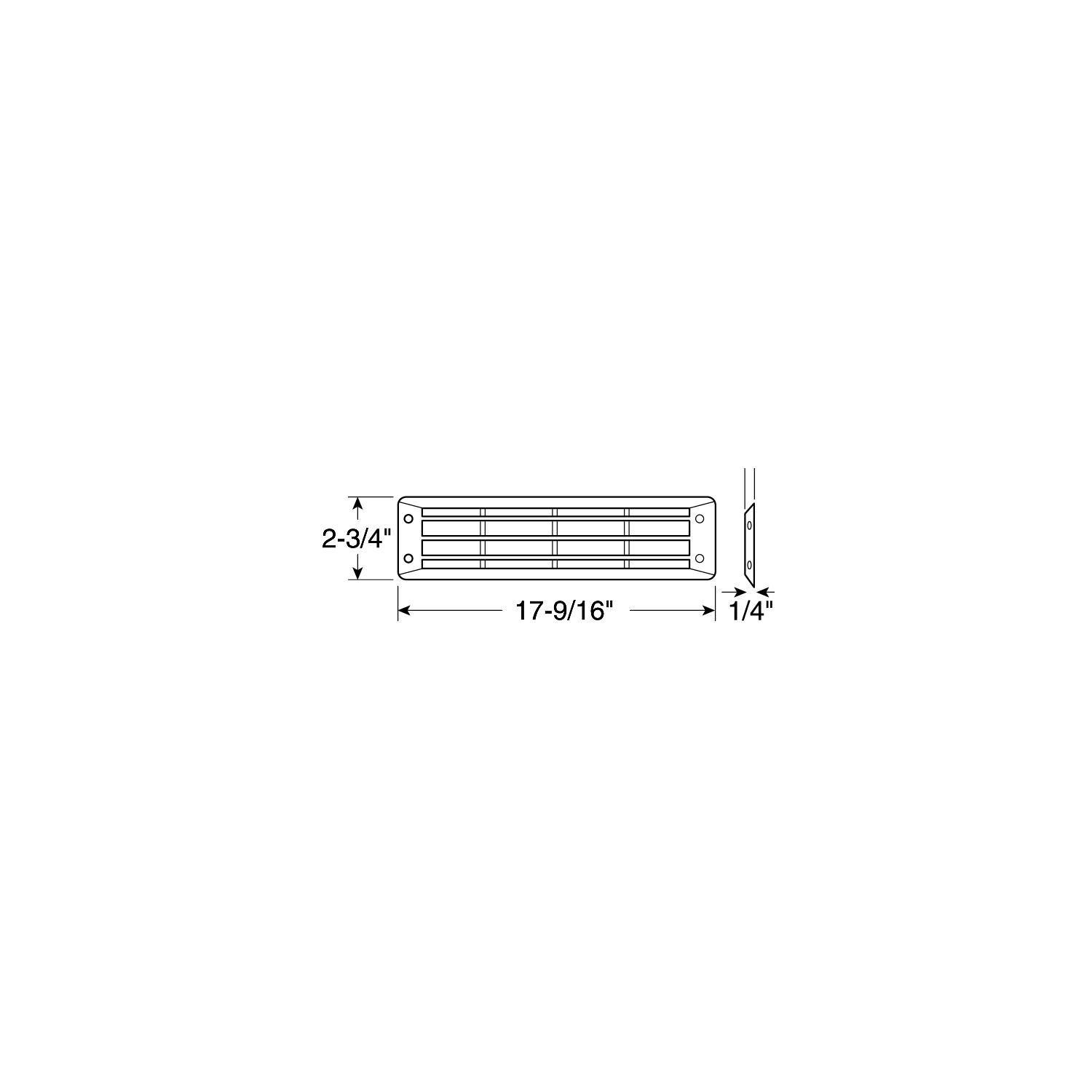 Attwood Louvered Vent Flush Mount-Black