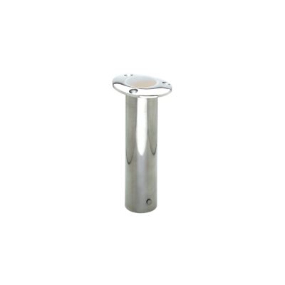 Attwood Rod Holder Flush Mount Stainless Steel 0 Degree White Open End