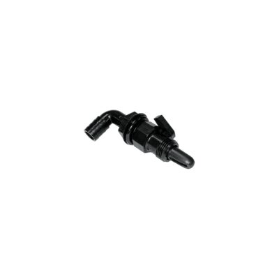 T-H Marine AHV90DP Aerator Spray Head 90 Screw On Valve w/Shut Off, 3/4", Black