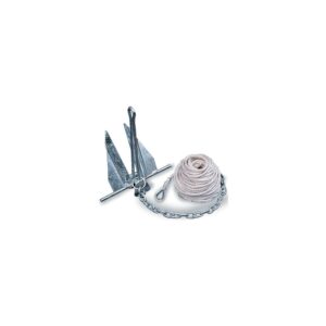 Tie Down Engineering Quik-Set Hooker Anchor Kit Includes Anchor, Anchor Line, Chain and (2)  Shackles