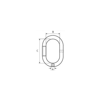 Acco/Peerless 8451100 V10 Chain Oblong Master Link, 5/8"