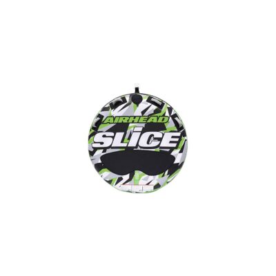 AirHead AHT22SL Inflatable 2 Person Rider Green Slice Deck Tube - Image 2