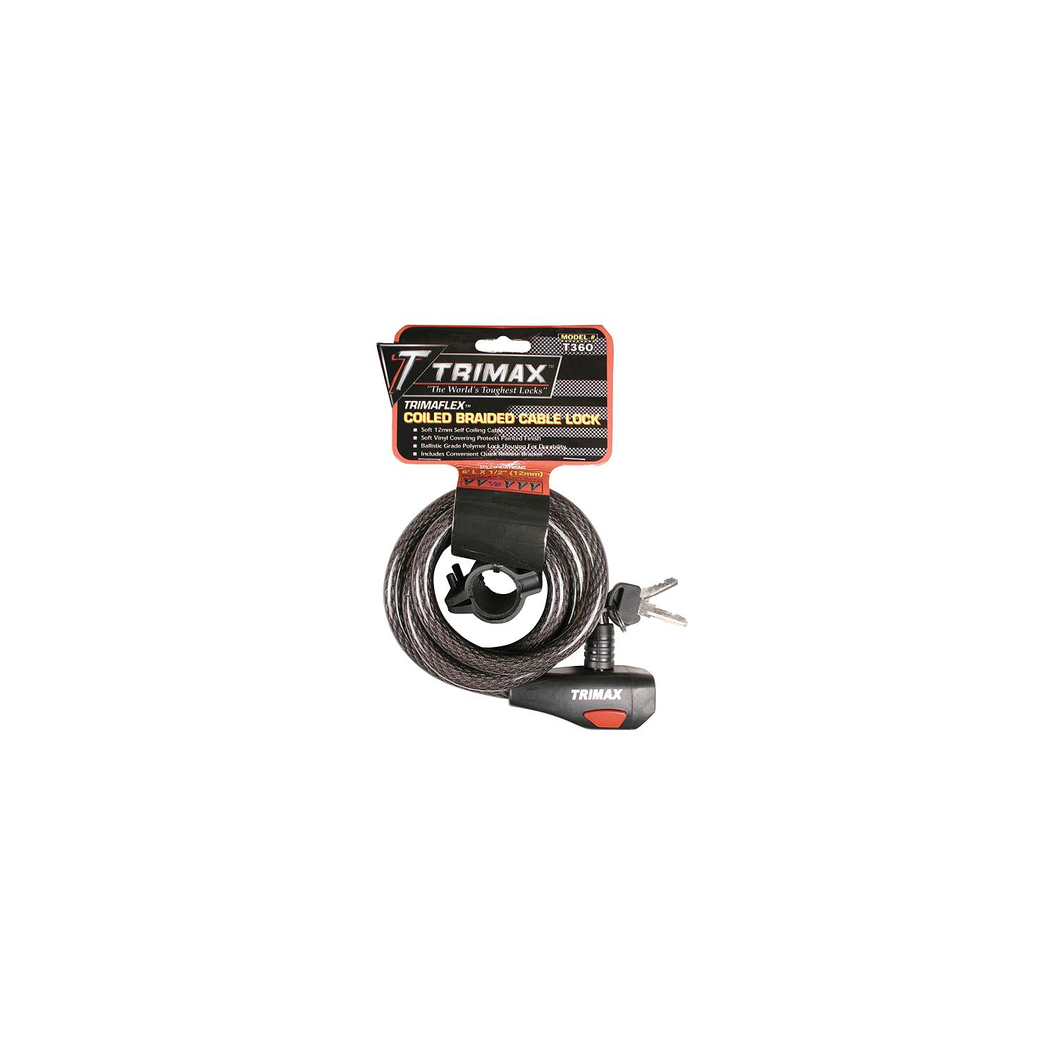 Trimax TKC106 Quadra-Braid 6 x 10mm Keyed Cable Lock - Image 2