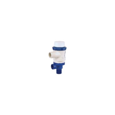 Shurflo 357-103-10 Anti-Airlock 12V 1,100 GPH 4.5 Amp White & Blue Piranha Dual Port Livewell Pump - Image 2