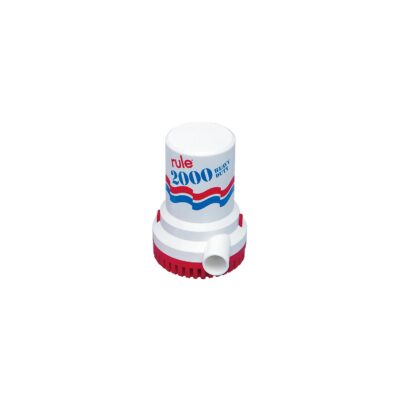Rule 2000GPH High Capacity Bilge Pump UL Listed With 6' Leads, 12V