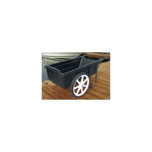 Taylor Dock Pro Dock Cart 47" L x 23" W x 13" D Heavy Wall Roto-Molded Poly-Tub and 20" Wheels - Black