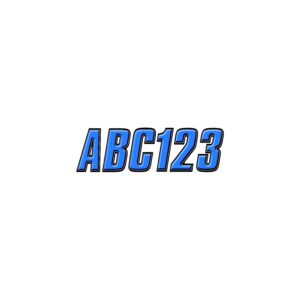 Hardline Series 800 Registration Kit, Block Style Solid Body With Bevel Effect, Contrasting Outline (Includes 4 Sets of 3" A-Z, 0-9)