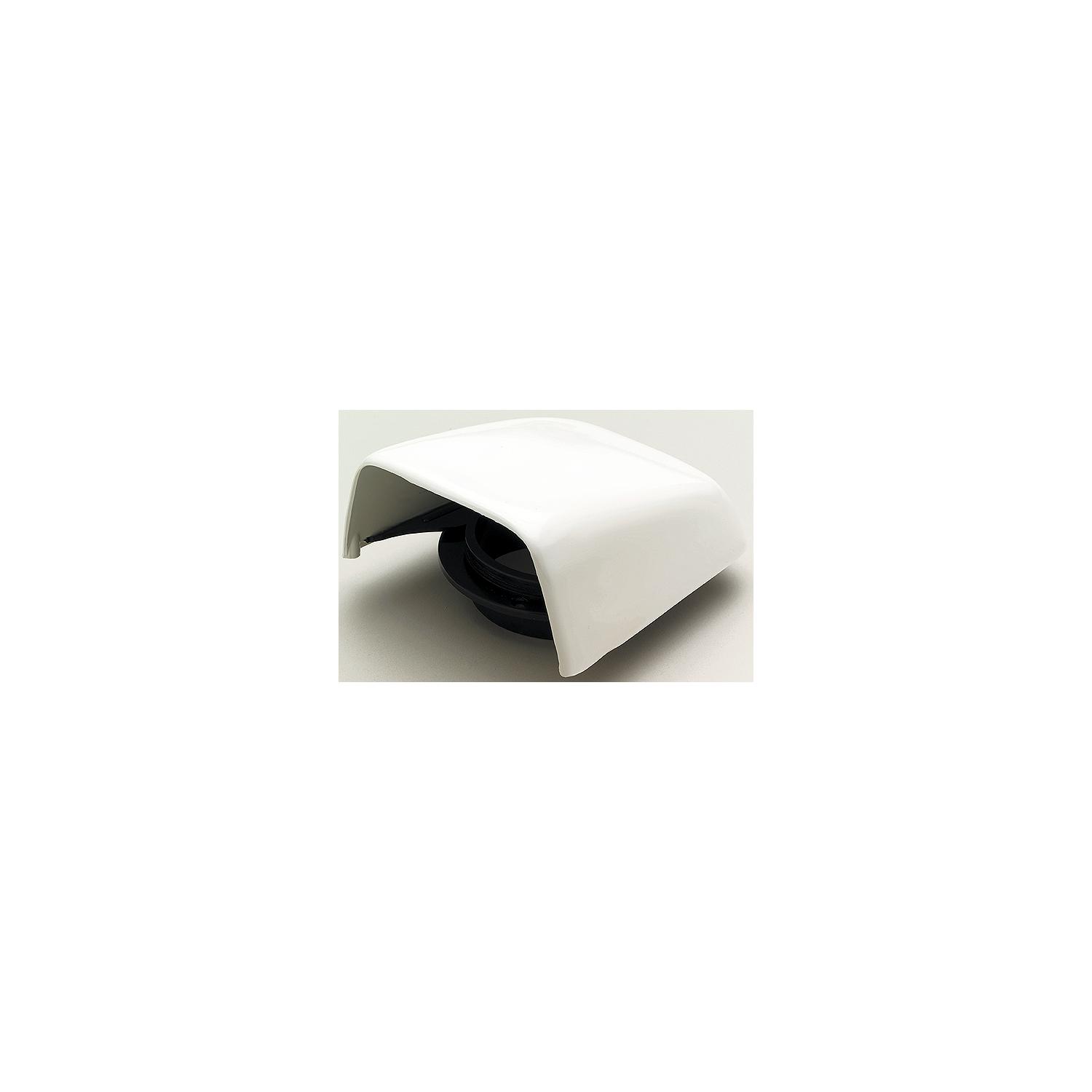 Beckson C8 Snap On Clam Vent With Hose Adapter, White 5-1/2" W x 6-1/4" D x 2-1/2" H - Image 2