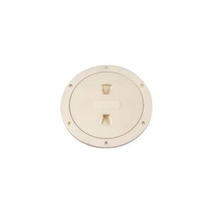 Beckson Screw Out Deck Plate With Standard Trim Ring, Diamond Center