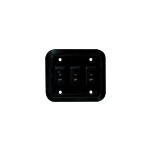 RV Designer S660 DC Triple Wall Switch in Plate, Black