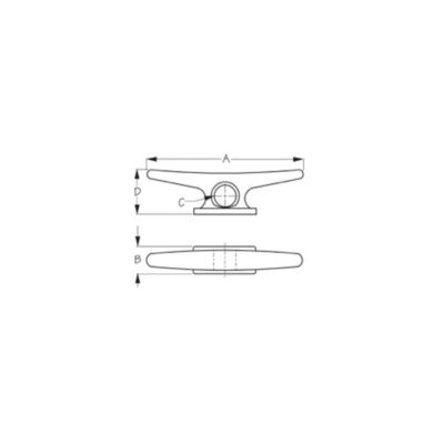 Sea-Dog 046210 Large Weldable Aluminum Cleat, 10" - Image 2