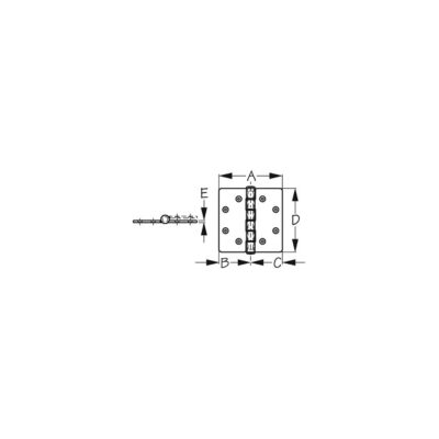 SeaDog Butt Hinge with Bearings | Commercial Pattern | Investment Cast 316 Stainless | 1/4" Fastener