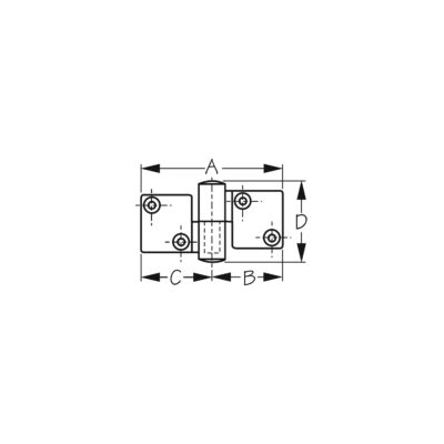 SeaDog Take-Apart Hinge | Investment Cast 316 Stainless Steel | #10 Fastener | 3-1/2" x 2" - Image 2