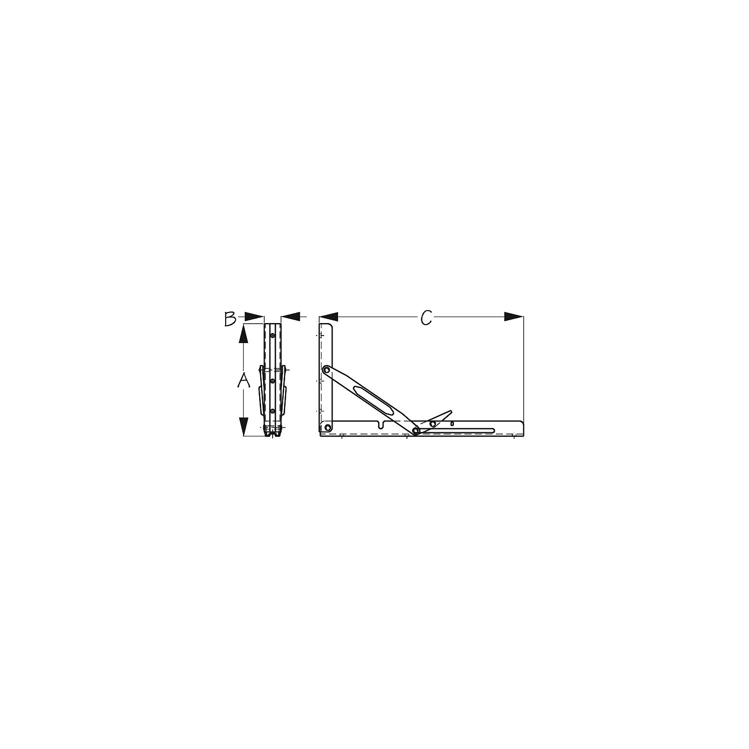 SeaDog 221355 Heavy-Duty Folding Table Support Brackets, 1 pr. - Image 2