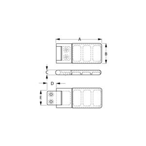 SeaDog 221700 Sliding Door Stop | Cast 316 Stainless | #8 Fastener