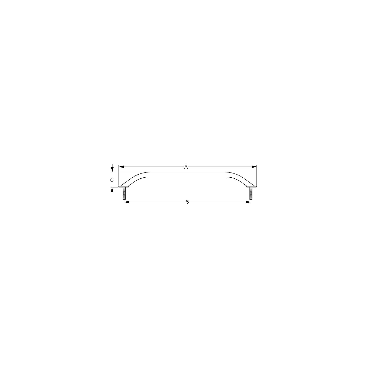 SeaDog 254212 Stud Mount Flanged Grab Rail, Stainless, 13-1/2" - Image 2