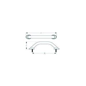 SeaDog LED 12V Stud Mount Hand Rail | (6) Blue LED's | Formed 304 Stainless | 5/16" Fastener